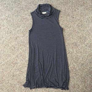 NWOT Cupid Navy & Gray Sleeveless Dress